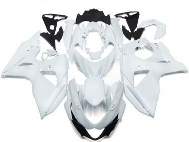 2009-2016 Solid Gloss white with Silver Suzuki GSXR 1000 Fairings