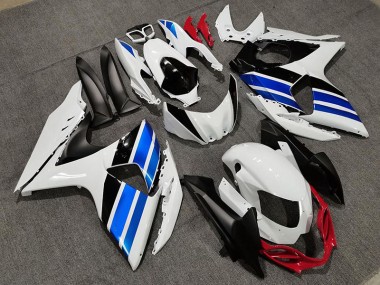 2009-2016 White Blue and Red Style Suzuki GSXR 1000 Fairings