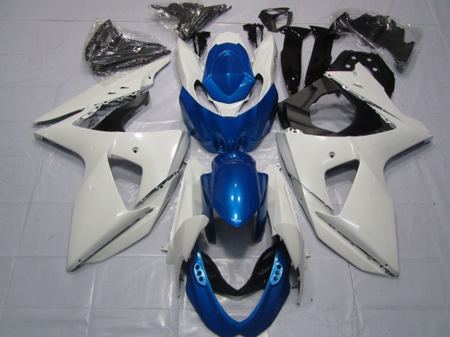 2009-2016 White and Blue Suzuki GSXR 1000 Fairings 2009-2016 White and Blue Suzuki GSXR 1000 Fairings