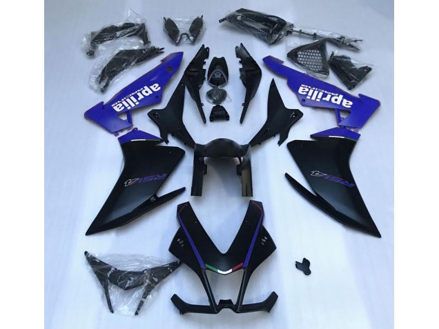 2010-2015 Matte Black & Blue Aprilia RSV4 1000 Fairings 2010-2015 Matte Black & Blue Aprilia RSV4 1000 Fairings