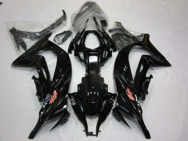 2011-2015 Gloss Black Red Kawasaki ZX10R Fairings