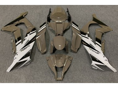 2011-2015 Gloss Brown & White Kawasaki ZX10R Fairings