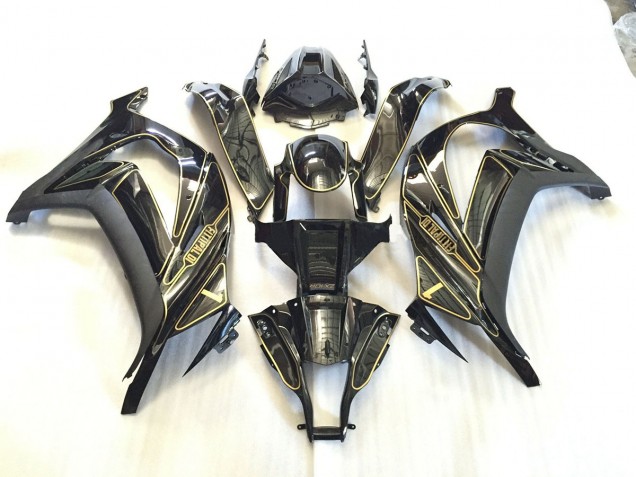 2011-2015 Gold Trim Kawasaki ZX10R Fairings 2011-2015 Gold Trim Kawasaki ZX10R Fairings