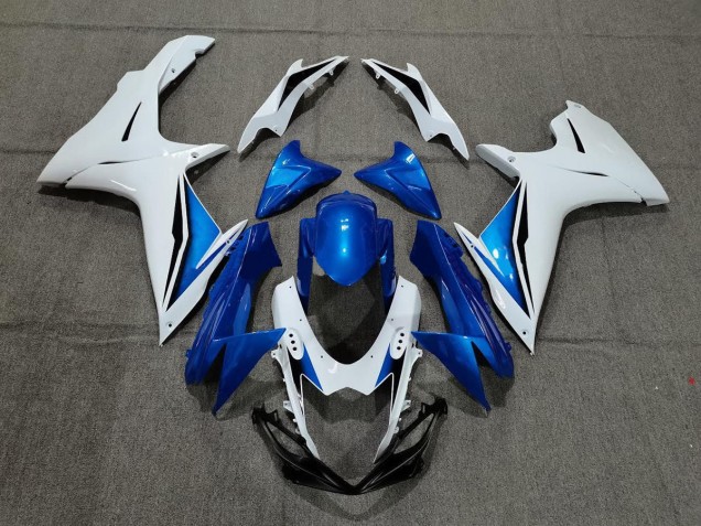 2011-2020 Blue and White Suzuki GSXR 600-750 Fairings 2011-2020 Blue and White Suzuki GSXR 600-750 Fairings