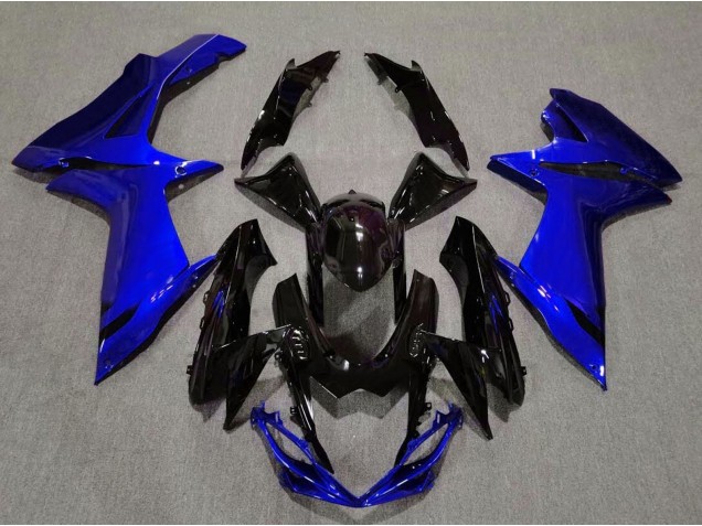 2011-2020 Gloss Black and Aqua Blue Suzuki GSXR 600-750 Fairings 2011-2020 Gloss Black and Aqua Blue Suzuki GSXR 600-750 Fairings
