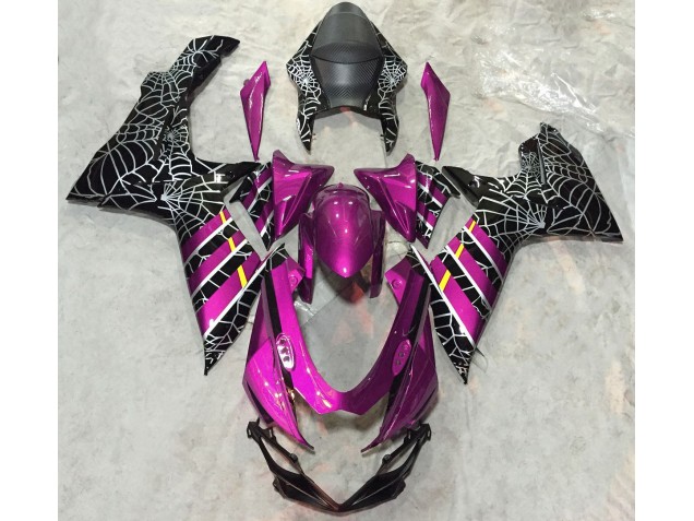 2011-2020 Gloss Pink Spider Suzuki GSXR 600-750 Fairings 2011-2020 Gloss Pink Spider Suzuki GSXR 600-750 Fairings