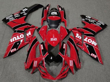 2011-2020 Gloss Red and Black Motul Suzuki GSXR 600-750 Fairings