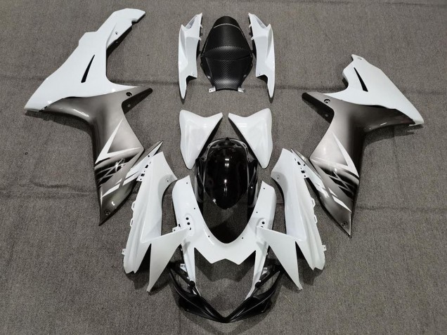 2011-2020 Gloss White and Silver Style Suzuki GSXR 600-750 Fairings 2011-2020 Gloss White and Silver Style Suzuki GSXR 600-750 Fairings