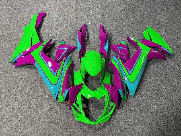 2011-2020 Green Light Blue and Magenta Suzuki GSXR 600-750 Fairings 2011-2020 Green Light Blue and Magenta Suzuki GSXR 600-750 Fairings