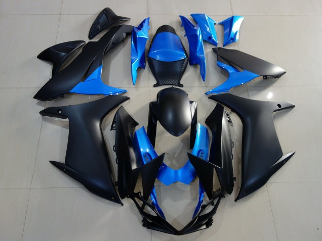 2011-2020 Matte Black & Bright Blue Suzuki GSXR 600-750 Fairings 2011-2020 Matte Black & Bright Blue Suzuki GSXR 600-750 Fairings