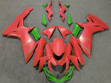 2011-2020 Matte Grapefruit Red & Green Suzuki GSXR 600-750 Fairings