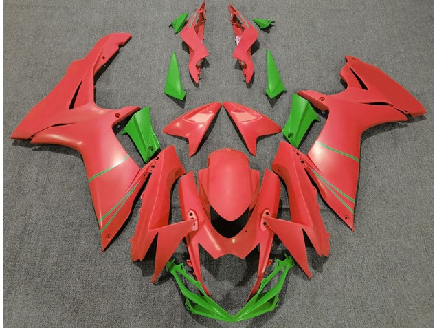 2011-2020 Matte Grapefruit Red & Green Suzuki GSXR 600-750 Fairings 2011-2020 Matte Grapefruit Red & Green Suzuki GSXR 600-750 Fairings