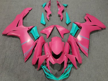 2011-2020 Matte Hot Pink and Teal Suzuki GSXR 600-750 Fairings