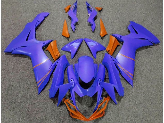 2011-2020 Matte Ocean Blue & Orange Suzuki GSXR 600-750 Fairings 2011-2020 Matte Ocean Blue & Orange Suzuki GSXR 600-750 Fairings