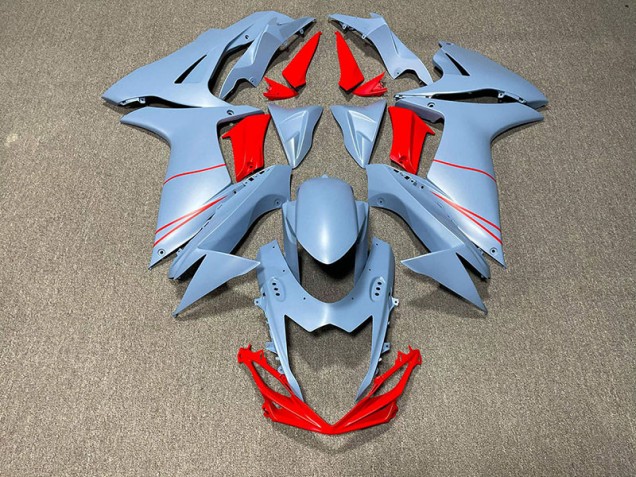 2011-2020 Matte Sky Blue & Red Suzuki GSXR 600-750 Fairings 2011-2020 Matte Sky Blue & Red Suzuki GSXR 600-750 Fairings