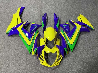 2011-2020 Orange Green and Blue Suzuki GSXR 600-750 Fairings