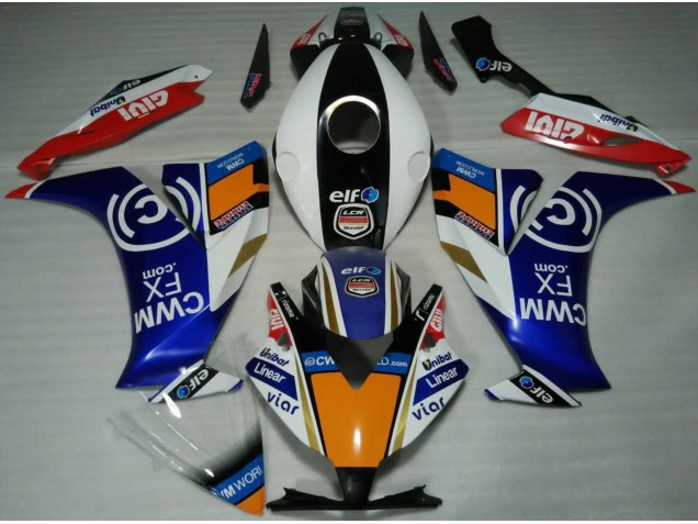 2012-2016 Elf Blue and Orange Honda CBR1000RR Fairings 2012-2016 Elf Blue and Orange Honda CBR1000RR Fairings