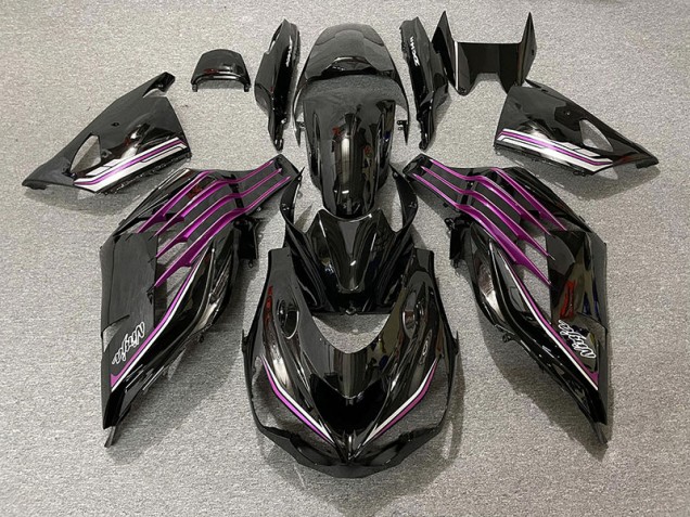 2012-2019 Gloss Black & Pink Kawasaki ZX14R Fairings 2012-2019 Gloss Black & Pink Kawasaki ZX14R Fairings