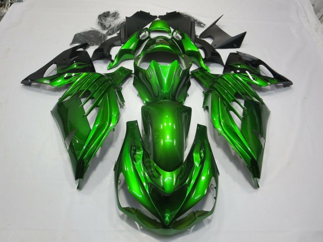 2012-2019 Green Black Kawasaki ZX14R Fairings 2012-2019 Green Black Kawasaki ZX14R Fairings