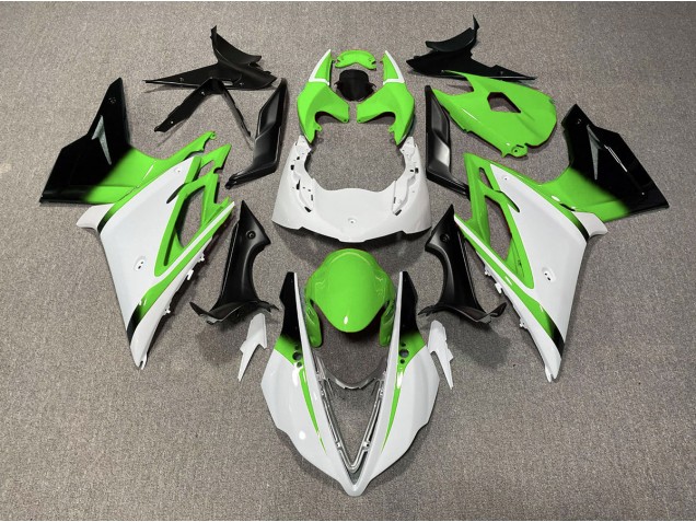 2013-2016 Gloss White and Green Triumph Daytona 675 Fairings 2013-2016 Gloss White and Green Triumph Daytona 675 Fairings