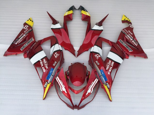 2013-2018 Candy Apple Kawasaki ZX6R Fairings 2013-2018 Candy Apple Kawasaki ZX6R Fairings