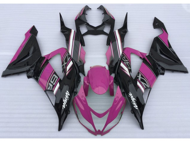 2013-2018 Gloss Pink and Black Kawasaki ZX6R Fairings 2013-2018 Gloss Pink and Black Kawasaki ZX6R Fairings