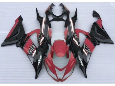 2013-2018 Gloss Red and Black Kawasaki ZX6R Fairings