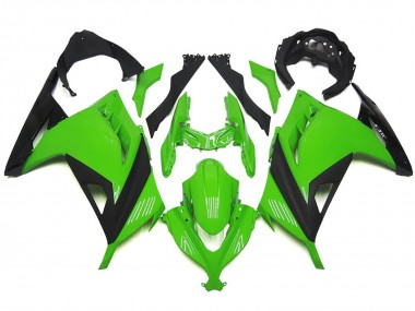 2013-2018 High Gloss Green and Black Kawasaki Ninja 300 Fairings