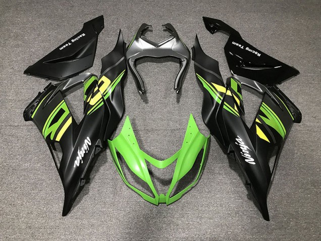 2013-2018 Matte Black & Racing Kawasaki ZX6R Fairings 2013-2018 Matte Black & Racing Kawasaki ZX6R Fairings