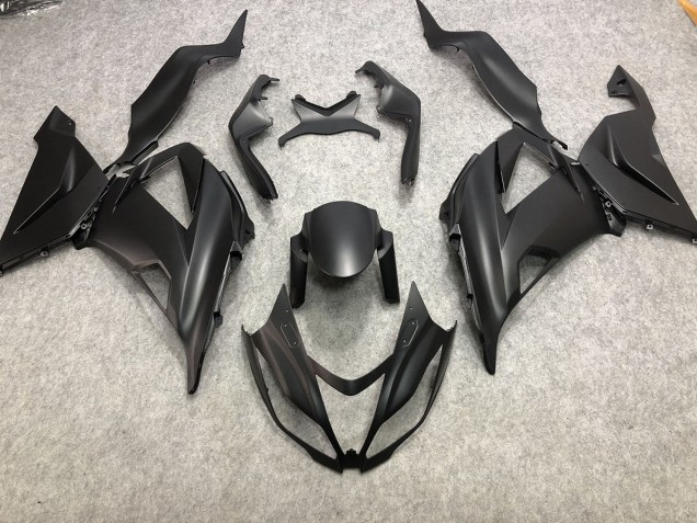 2013-2018 Plain Matte Black Kawasaki ZX6R Fairings 2013-2018 Plain Matte Black Kawasaki ZX6R Fairings