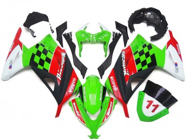 2013-2018 Red and Black Check Gloss Kawasaki Ninja 300 Fairings