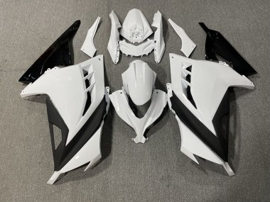 2013-2018 White and Black Sharp Gloss Kawasaki Ninja 300 Fairings