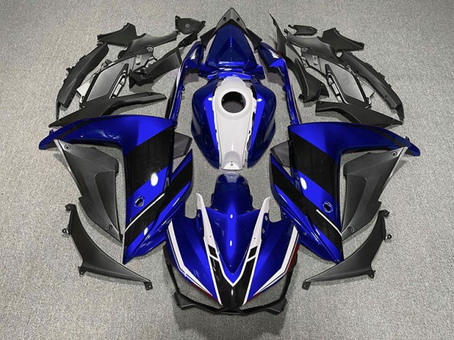 2015-2018 Blue Black and White Yamaha R3 Fairings 2015-2018 Blue Black and White Yamaha R3 Fairings