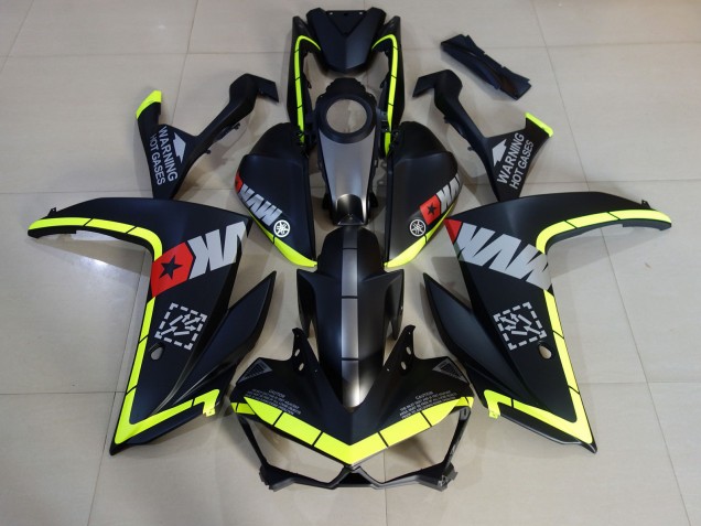 2015-2018 Matte Black and Yellow Yamaha R3 Fairings 2015-2018 Matte Black and Yellow Yamaha R3 Fairings