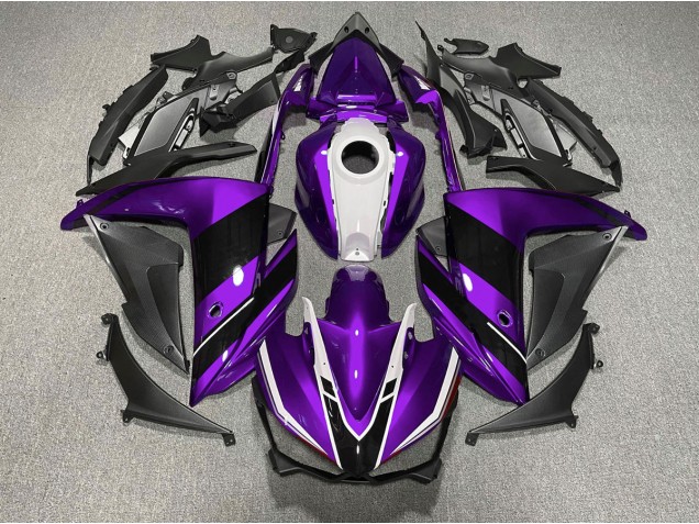 2015-2018 Purple Black and White Yamaha R3 Fairings 2015-2018 Purple Black and White Yamaha R3 Fairings