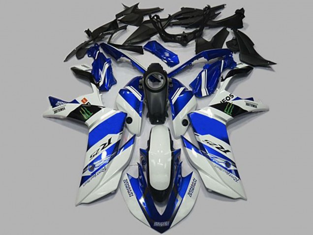 2015-2018 White and Blue Yamaha R3 Fairings 2015-2018 White and Blue Yamaha R3 Fairings