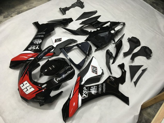 2015-2019 Black Red and White 99 Yamaha R1 Fairings 2015-2019 Black Red and White 99 Yamaha R1 Fairings