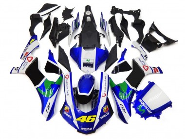 2015-2019 Blue and White 46 Yamaha R1 Fairings