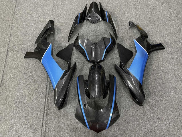 2015-2019 Carbon Fiber & Light Blue Yamaha R1 Fairings 2015-2019 Carbon Fiber & Light Blue Yamaha R1 Fairings
