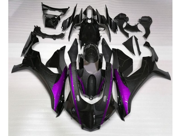 2015-2019 Carbon Fiber Style & Purple Yamaha R1 Fairings 2015-2019 Carbon Fiber Style & Purple Yamaha R1 Fairings