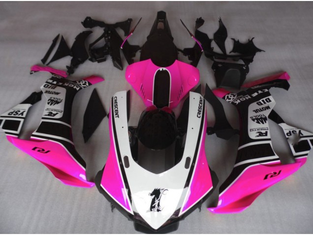 2015-2019 Gloss Pink & White Yamaha R1 Fairings 2015-2019 Gloss Pink & White Yamaha R1 Fairings
