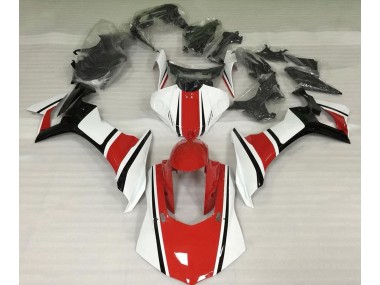 2015-2019 Gloss White Red and Black Yamaha R1 Fairings