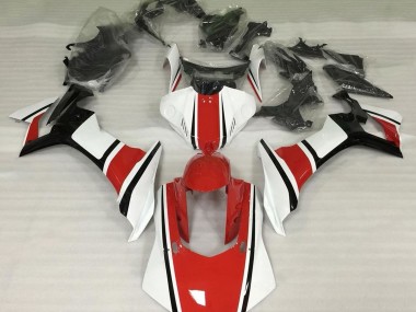 2015-2019 Gloss White Red and Black Yamaha R1 Fairings