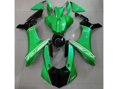 2015-2019 Lizard Green and Black Yamaha R1 Fairings