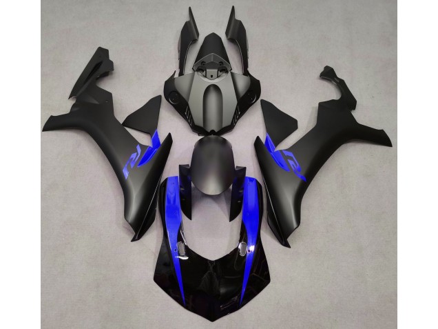 2015-2019 Matte Black & Blue Yamaha R1 Fairings 2015-2019 Matte Black & Blue Yamaha R1 Fairings