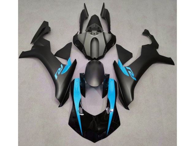 2015-2019 Matte Black & Light Blue Yamaha R1 Fairings 2015-2019 Matte Black & Light Blue Yamaha R1 Fairings