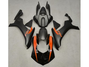 2015-2019 Matte Black & Orange Yamaha R1 Fairings