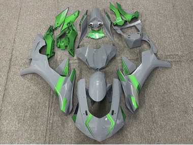 2015-2019 Nardo Gray & Green Accents Yamaha R1 Fairings