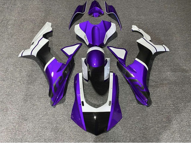 2015-2019 Purple & Carbon Fiber Accents Yamaha R1 Fairings 2015-2019 Purple & Carbon Fiber Accents Yamaha R1 Fairings