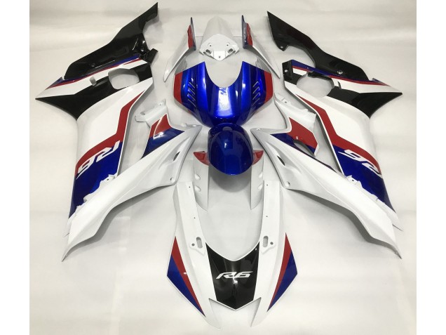 2017-2019 Gloss White and Deep Blue Yamaha R6 Fairings 2017-2019 Gloss White and Deep Blue Yamaha R6 Fairings